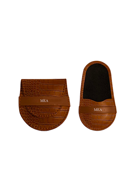 Etui accroche-sac | Cuir de veau façon crocodile